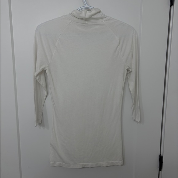 Free People Intimates White Lightweight Mock Neck Long Sleeve Top - Picture 4 of 4